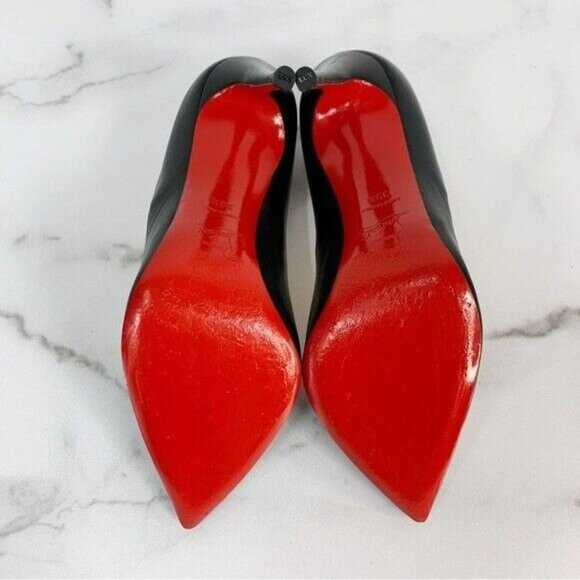 Christian Louboutin Black Nappa Leather Pigalle Follies Pumps 100mm 39.5 - Picture 13 of 16